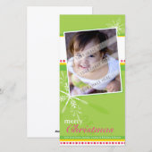 TRENDY VAKANTIE PHOTOCARD :: brightlyflaked 2P Feestdagenkaart (Voorkant / Achterkant)