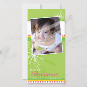 TRENDY VAKANTIE PHOTOCARD :: brightlyflaked 2P Feestdagenkaart