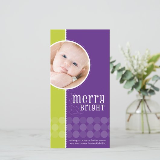 TRENDY VAKANTIE PHOTOCARD :: goodcheer 3 Feestdagenkaart (Staand voorkant)