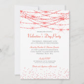 Trendy Valentijn Hearts Bokeh Party Kaart (Voorkant)