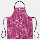 Trendy Valentijn hete roze disco stijl vierkant Schort (Voorkant)