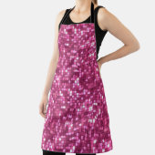Trendy Valentijn hete roze disco stijl vierkant Schort (Insitu)