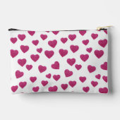 Trendy Valentijn Roze Glitter Harten op Wit Etui (Achterkant)