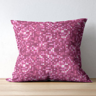 Trendy Valentijnsdag Hot Roze Disco Stijl Vierkant Kussen