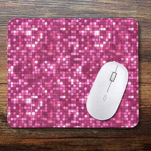 Trendy Valentijnsdag Hot Roze Disco Stijl Vierkant Muismat