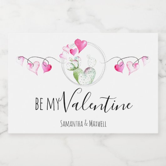 Trendy Valentijnse mousserende wijn Sparkling Wijnetiket (Enkel label)