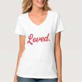 Trendy Valentijnse's Print T-shirt, Schattige Geli T-shirt (Voorkant)