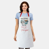 Trendy Valentine Funny Food Apron Personalized Schort (Gedragen)