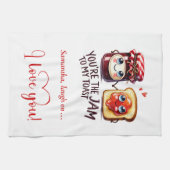 Trendy Valentine Funny Food Kitchen Towel Theedoek (Horizontaal)