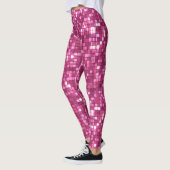 Trendy Valentine Hot Pink Disco Style Square Leggings (Links)