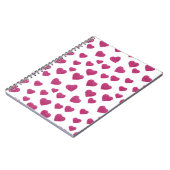 Trendy Valentine Pink Glitter Hearts on White Notitieboek (Linkerzijde)