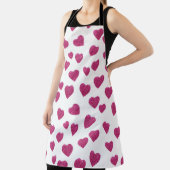 Trendy Valentine Pink Glitter Hearts on White Schort (Insitu)