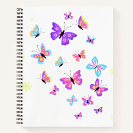 trendy van kleurrijk Notitieboek Butterflies