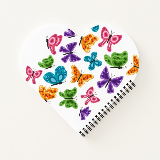 trendy van kleurrijke Butterflies Notitieboek (Achterkant)