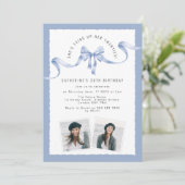 Trendy vastbinden van haar twintiger verjaardagsfe kaart (Staand voorkant)