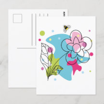 Trendy vectorpatroon van een zomerbloem in vlekken