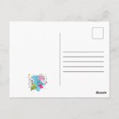 Trendy vectorpatroon van een zomerbloem in vlekken briefkaart (Achterkant)