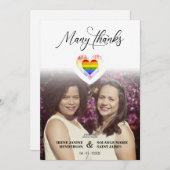 Trendy Veel Bedankt LGBT Rainbow Pride Heart Foto (Voorkant / Achterkant)