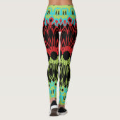 Trendy veelkleurige "Ratti_Creative_Arts" Leggings (Achterkant)