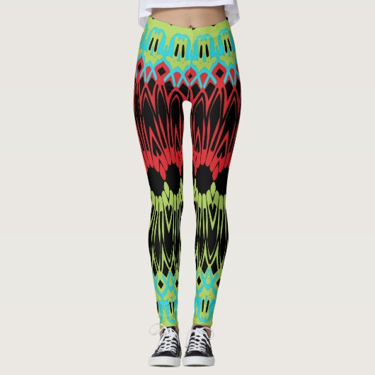 Trendy veelkleurige "Ratti_Creative_Arts" Leggings (Voorkant)
