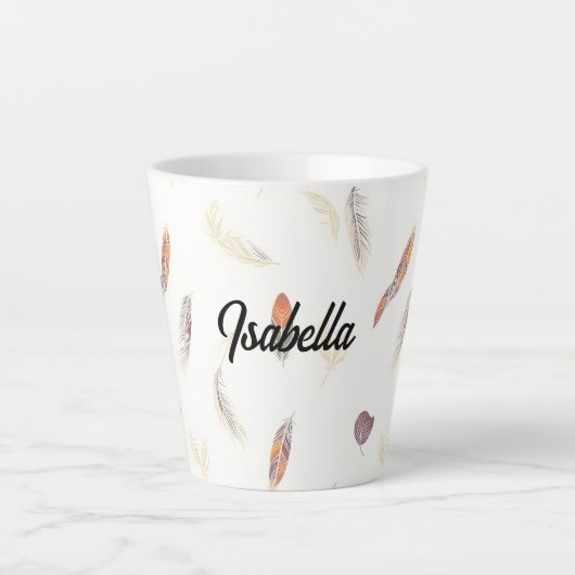 Trendy Veren Luxe Boho Collectie Latte Mok (Voorkant)
