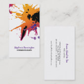 Trendy verfsplaatstcosmetolgist visitekaartje (Voorkant / Achterkant)