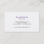 Trendy verfsplaatstcosmetolgist visitekaartje (Achterkant)