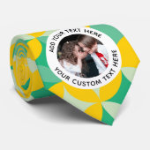 Trendy Verjaardag Vakantie Cadeau Aangepaste Fotot Stropdas (Opgerold)