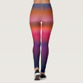 Trendy verloopstropdas Dye Paarse Oranje blauw bed Leggings (Achterkant)