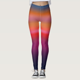 Trendy verloopstropdas Dye Paarse Oranje blauw bed Leggings