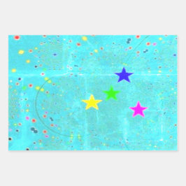 "Trendy" Verpakking Papier Flat Sheet Set van 3 Inpakpapier Vel