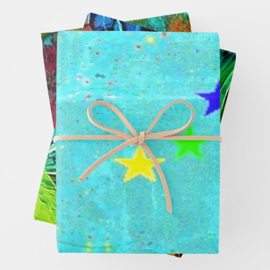 "Trendy" Verpakking Papier Flat Sheet Set van 3 Inpakpapier Vel (In situ)