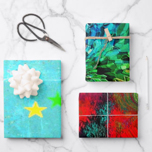 "Trendy" Verpakking Papier Flat Sheet Set van 3 Inpakpapier Vel