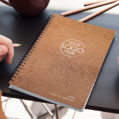Trendy versleten lederen Modern Logo Weekly Planne Planner