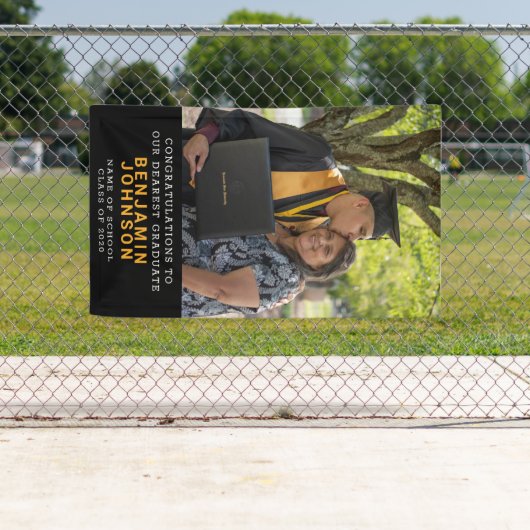 Trendy Vertical Afstuderen Photo Afstuderen Spandoek (Insitu)