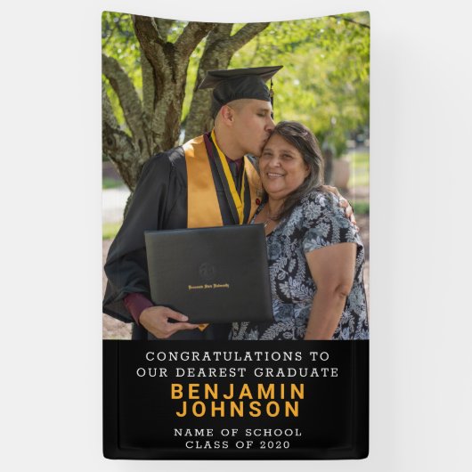 Trendy Vertical Afstuderen Photo Afstuderen Spandoek (Verticaal)
