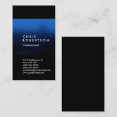 Trendy Vertical Black Blue Stripe Visitekaartje (Voorkant / Achterkant)