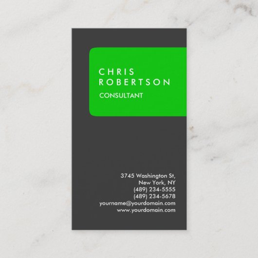 Trendy Vertical Grey Stripe Visitekaartje (Voorkant)