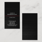 Trendy Vertical Grey Wood Pattern Visitekaartje (Voorkant / Achterkant)