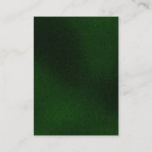 Trendy Vertical Modern Monogram Green Visitekaartje (Achterkant)