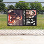 Trendy Vertical Photo Collage Afstuderen Spandoek (Insitu)