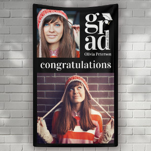 Trendy Vertical Photo Collage Afstuderen Spandoek