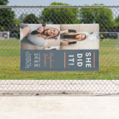 Trendy Vertical Photo Collage Afstuderen Spandoek (Insitu)