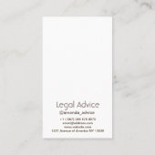 Trendy Verticale bekledingsfotosjabloon Visitekaartje (Achterkant)