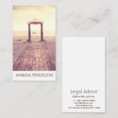 Trendy Verticale bekledingsfotosjabloon Visitekaartje (Voorkant / Achterkant)