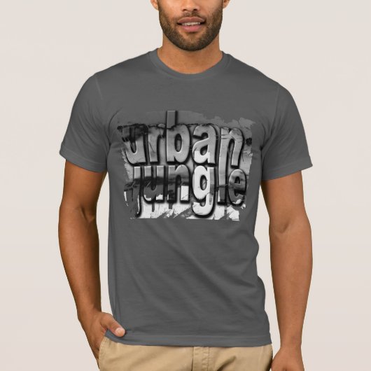 Trendy Vervuild Cool Stedelijke Jungle T-shirt (Voorkant)