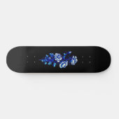 Trendy Vervuild Grunge Blauwe Roos Skate Deck (Horizontaal)