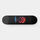 Trendy Vervuild Grunge Rode Roos Skate Deck (Horizontaal)