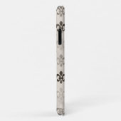 Trendy Vervuild Zilver Grijs Fleur De Lis Patroon Case-Mate iPhone Case (Achterkant/rechts)