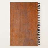 Trendy Verweerd Roestig Staal Modern Monogram Notitieboek (Achterkant)